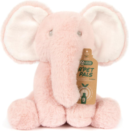 L & P Home & Gifts Lesser & Pavey R pet pals Nelly elephant pink Teddy Bear For Kids | Made Up of Recycled Bottles | Stuffed Animal Soft Toys | Ideal For Birthday or Baby Gift