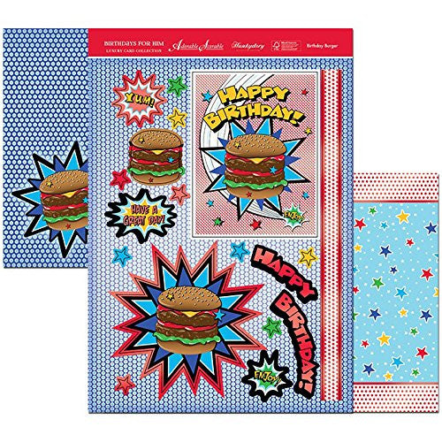 Hunkydory Crafts Birthdays for Him A4-Birthday Burger Luxury Topper Set