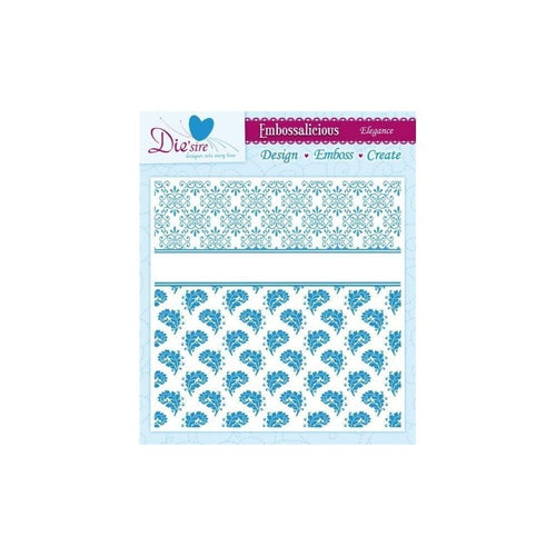 Crafters Companion Elegance - 8in x 8in Embossalicious Embossing Folder
