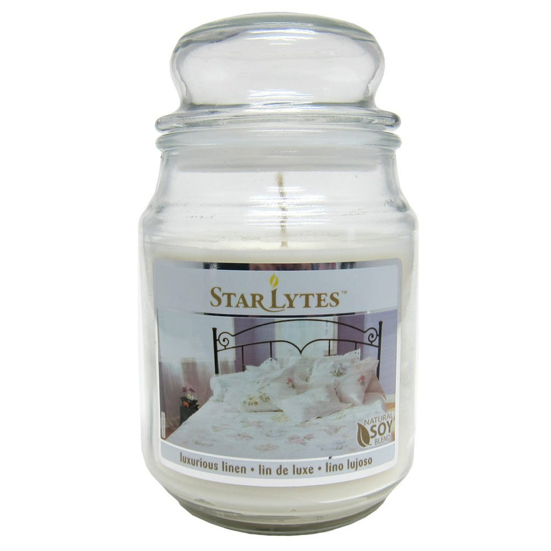 18oz AMERICAN SOY SCENTED CANDLES IN JAR - FRESH LINEN