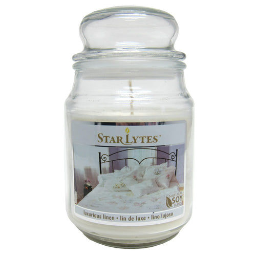 18oz AMERICAN SOY SCENTED CANDLES IN JAR - FRESH LINEN