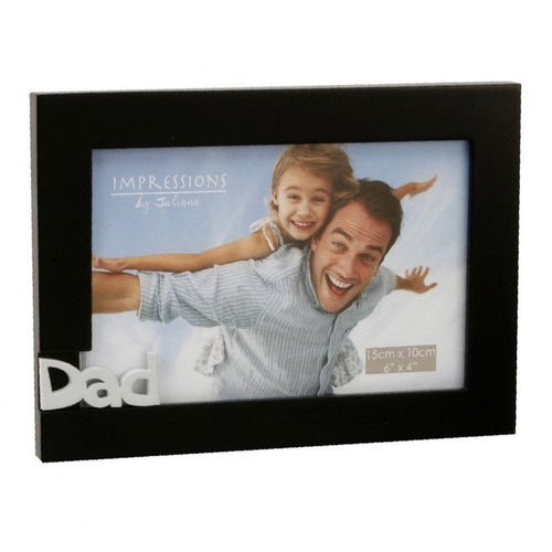Dad 6" x 4" Cut Out Black Wooden Frame by Juliana FW924D
