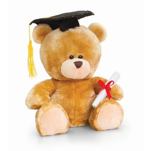 Keel Toys - Graduation University Gift Plush Soft Toy Teddy Bear with scroll and mortarboard for Degree