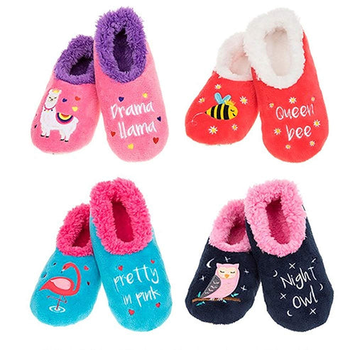 Snoozies Creature Comforts Fun Fleece Slippers