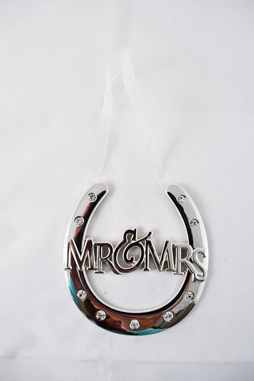 Wedding Silver Mr & Mrs Horse Shoe Keepsake Wedding Day Gift for bride and groom