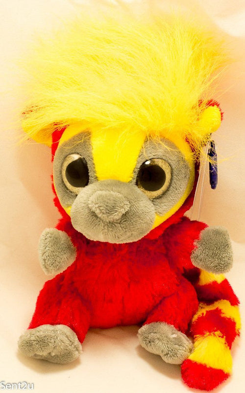 Moonlings 14cm Red Lemur with Yellow Hair by Keel Toys