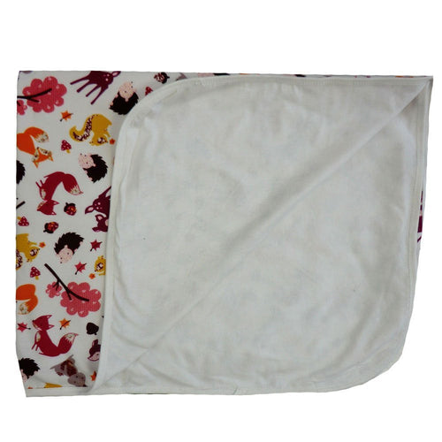 woodland print cotton blanket 70cm x 90cm