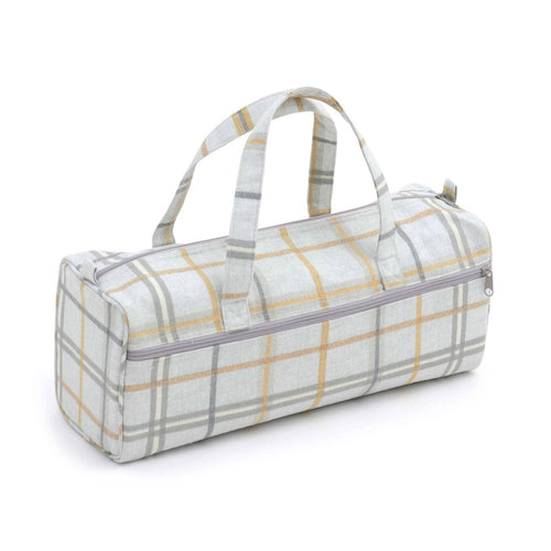 Hobby Gift 'Derwent Check Maize' Knitting Bag 15 x 45 x 17cm (d/w/h)