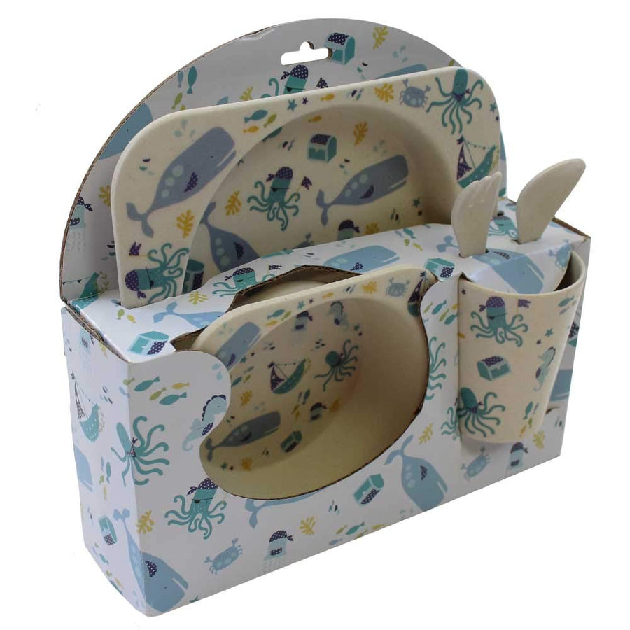 DEEP SEA Print Bamboo Dining Set