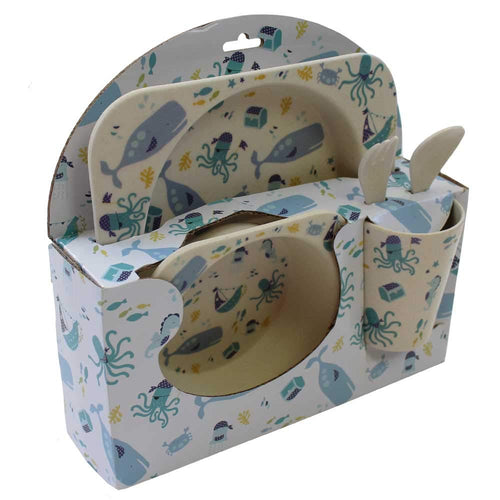 DEEP SEA Print Bamboo Dining Set
