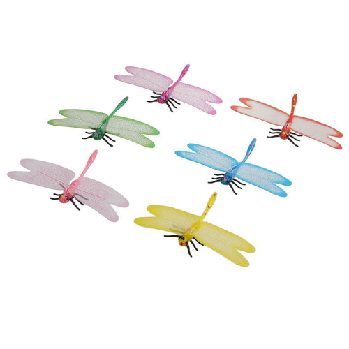 Red Dragonfly With Diamante Detail, Mesh Wings And Clip On Back - 9cm Decorative Dragonflies