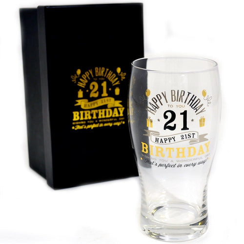 Signography 21st Birthday Pint Glass (G32321)