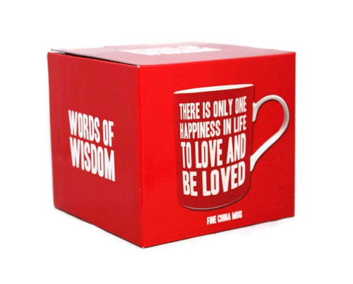 There Is Only One Happiness In Life To Love And Be Loved Words Of Wisdom Fine China Mug