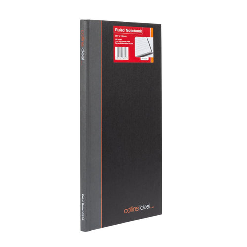 Ideal - A4 Slim Notebook Casebound  Feint - 192 Pages  - Black (6228)