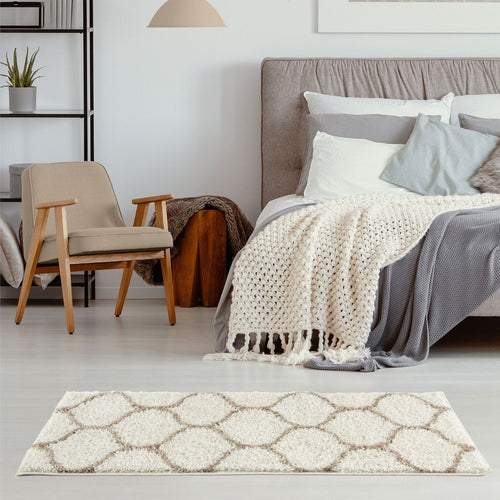Moroccan Ivory Shaggy Rug | 630