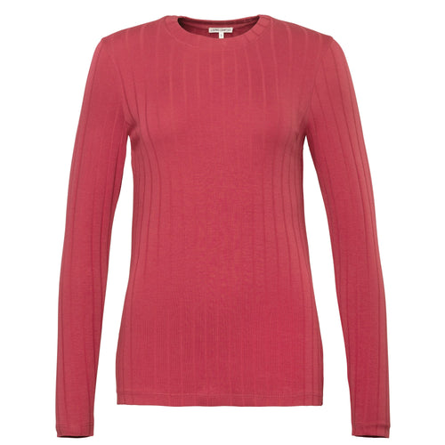 Organic Cotton Ribbed Long Sleeve T-shirt: Womens