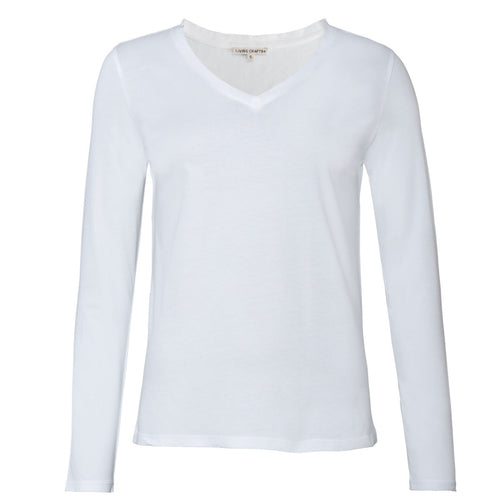 Organic Long Sleeve V-neck: Womens