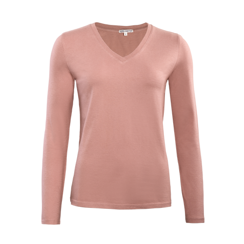 Organic Long Sleeve V-neck: Womens