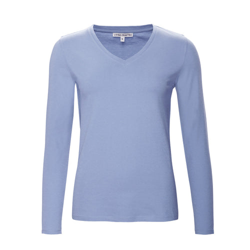 Organic Long Sleeve V-neck: Womens