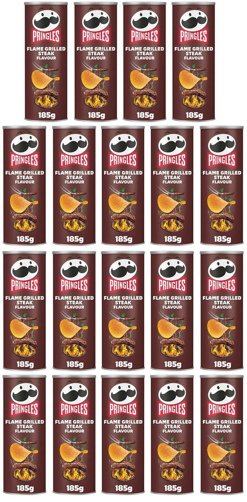19 x Pringles Flame Grilled Steak  - 185GM