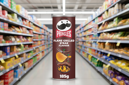 19 x Pringles Flame Grilled Steak  - 185GM