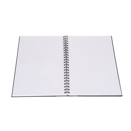 Ideal - A4 Cashbook Wiro Feint - 192 Pages  - Black (6428W)