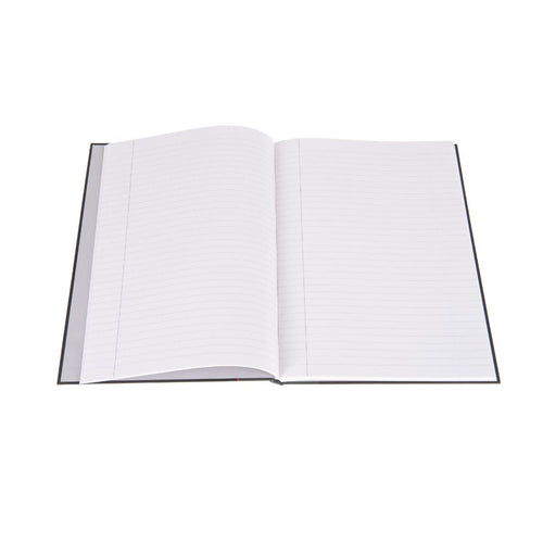 Ideal - A4 Cashbook Casebound Feint & Margin - 192 Pages  - Black (6429)