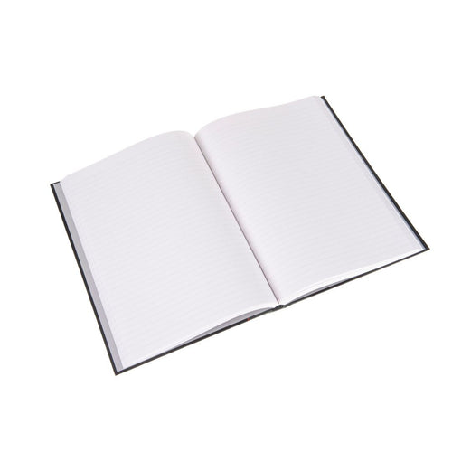 Ideal - A4 Cashbook Casebound Feint - 384 Pages  - Black (6448)