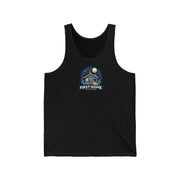 Cozy Unisex Tank Top with 'First Home Radio' Design, Summer Beachwear, Housewarming Gift, Casual Summer Top, Perfect for New Homeowners