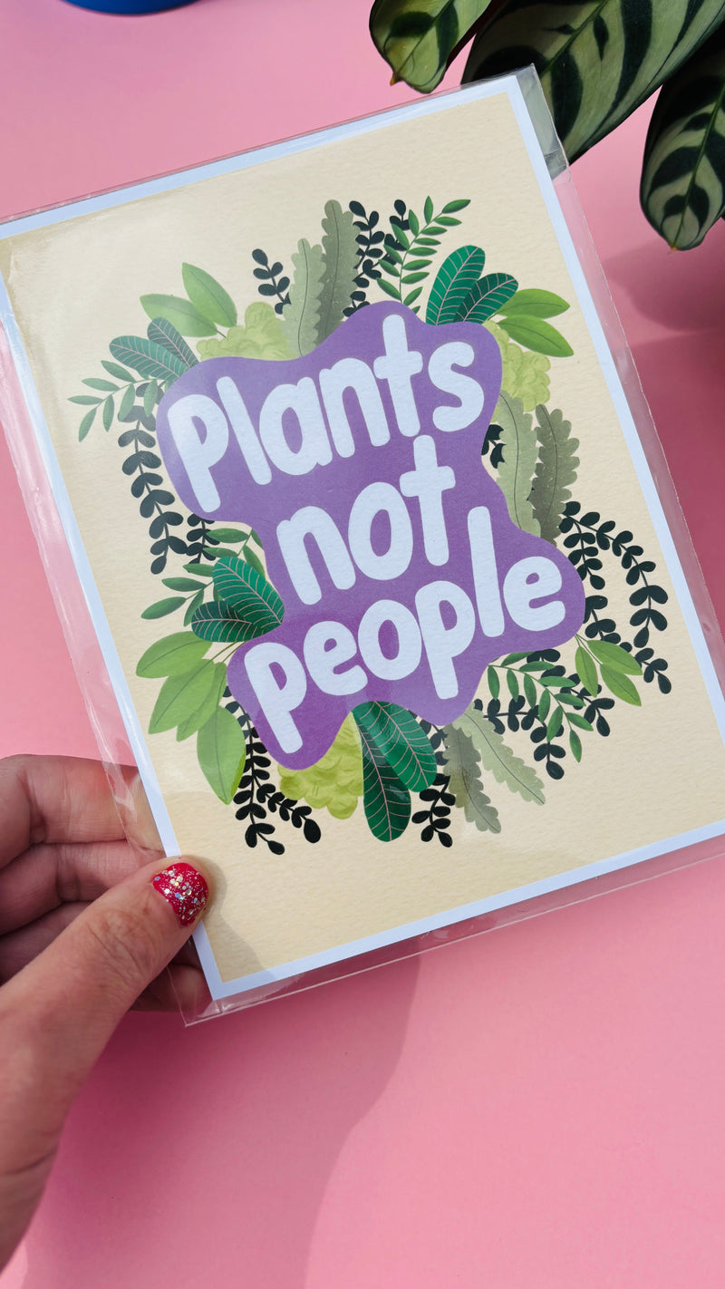 Funny Plant Wall Art- Introvert Gifts: Multiple sizes Available