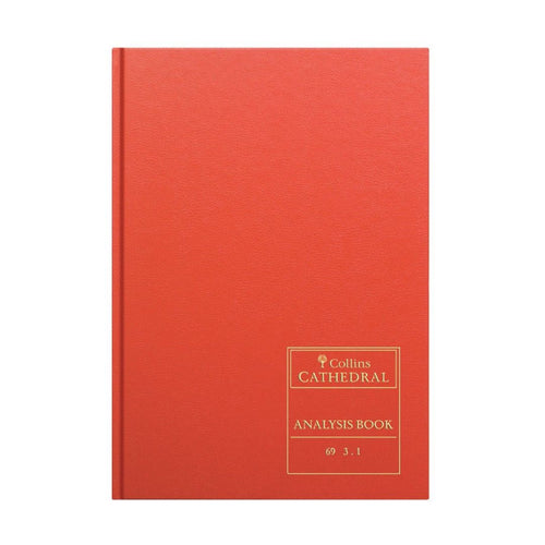 Cathedral -  Accounts Book 3 Cash Columns  - Red (69/3.1)