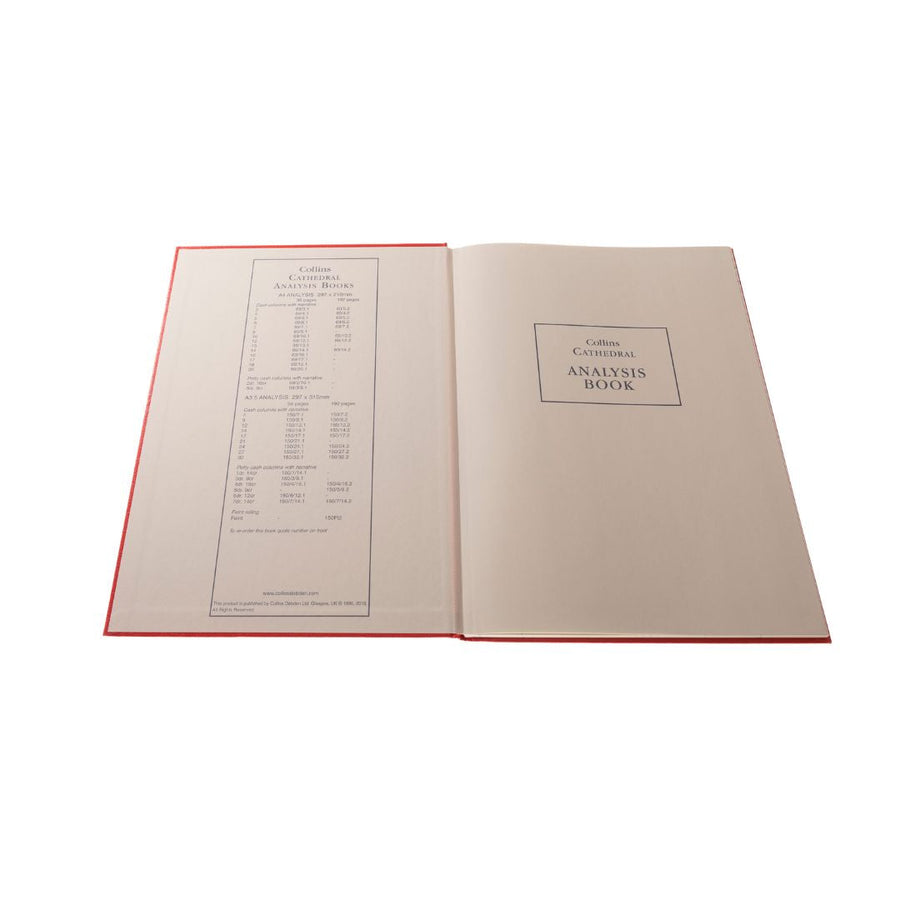 Cathedral -  Accounts Book 3 Cash Columns  - Red (69/3.1)