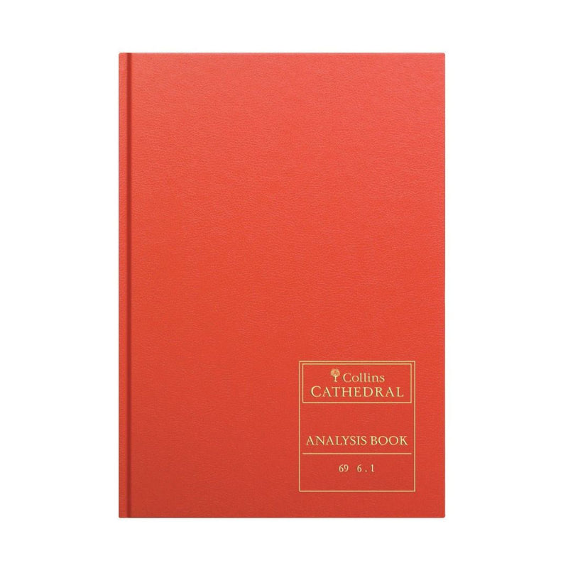 Cathedral -  Accounts Book 6 Cash Columns  - Red (69/6.1)
