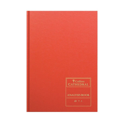 Cathedral -  Accounts Book 7 Cash Columns  - Red (69/7.1)