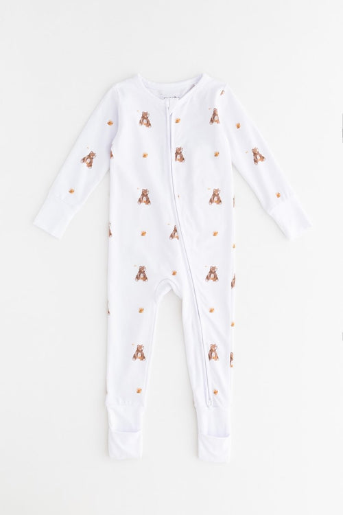 Bear Cotton Zip Sleepsuit One Piece