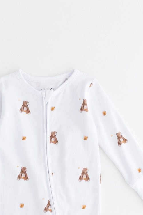 Bear Cotton Zip Sleepsuit One Piece