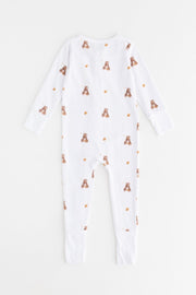 Bear Cotton Zip Sleepsuit One Piece