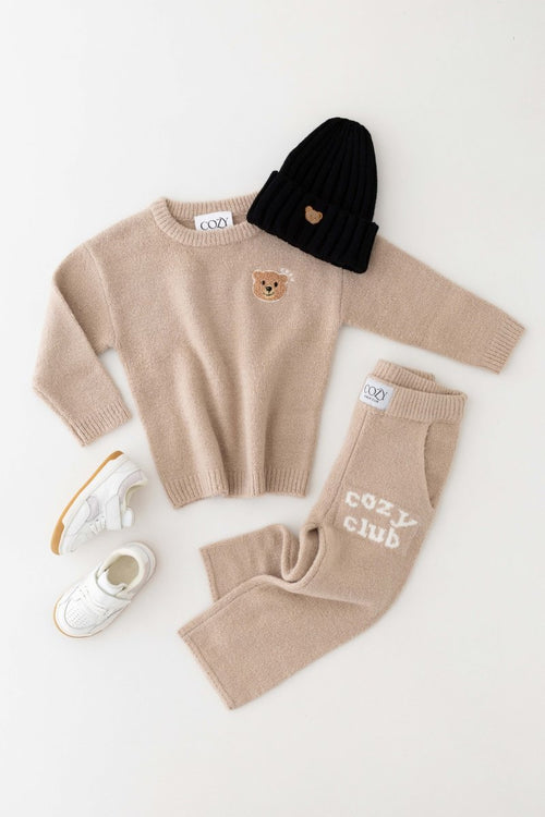 The Cozy Cub Knit Set Taupe Brown
