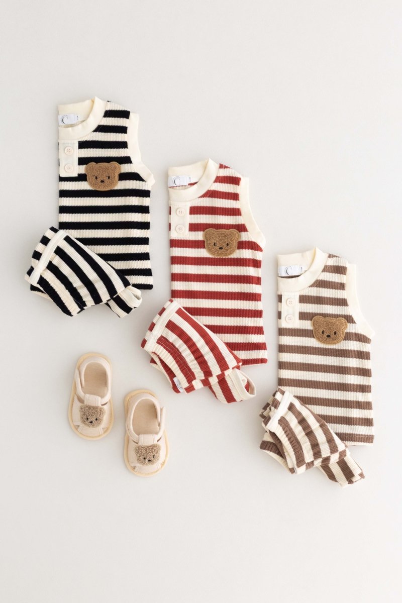 The Bear Beach Stripe Shorts & T-Shirt