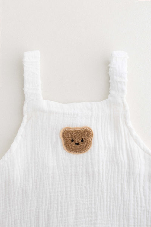 The Bear Set Hat & Romper White