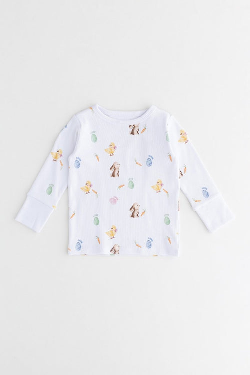 The COZY Hop Ribbed Cotton Two-Piece Set Long Sleeve Pyjamas
