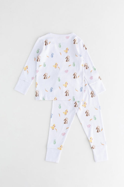 The COZY Hop Ribbed Cotton Two-Piece Set Long Sleeve Pyjamas