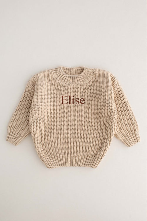 COZY Chunky Sweater | Almond Personlised
