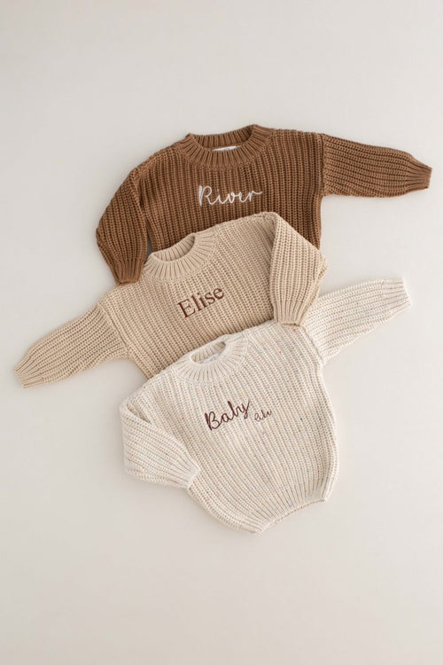 COZY Chunky Sweater | Toffee Personalised