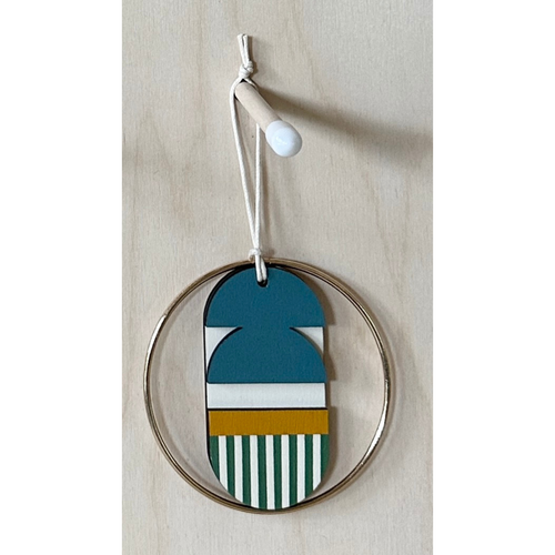 Small Geometric Wall Hanging - Mini Mid-Century Wall Art - Little Wooden Decoration - Contemporary Wall Decor