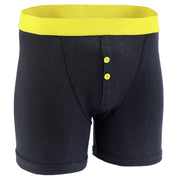 Sock Stack Boxer Shorts 12 Pack Black Cotton Blend Breathable Comfortable Stretch Button