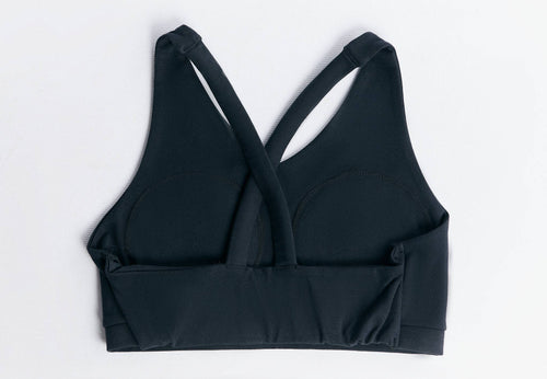 Organic Cotton & Recycled Elastane Padded V-neck Sports Bra