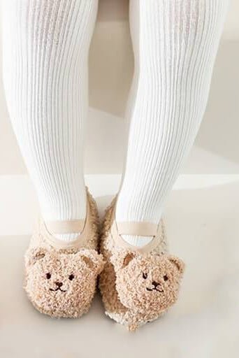 The Beige Bear Strap Slippers