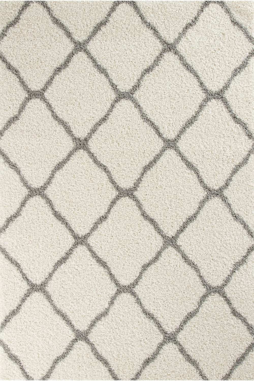 Moroccan Ivory Shaggy Rug | 700