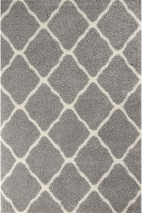 Moroccan Grey Shaggy Rug | 710